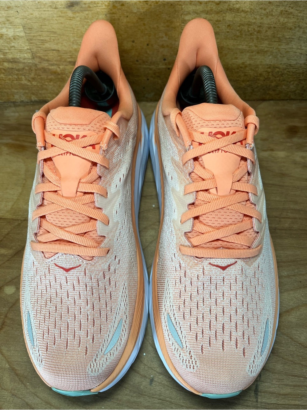Hoka One One Clifton 8 Womens Size 10.5 Running Shoes Sneakers Cantaloupe - Picture 3 of 12